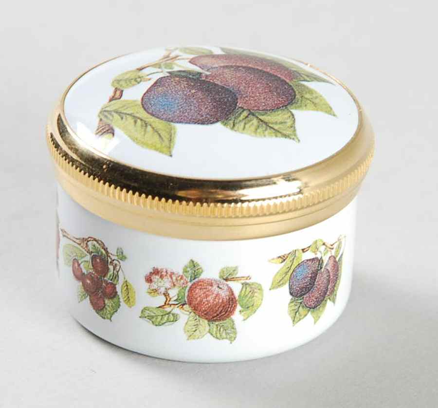Pomona 1" Round Enamel Box & Lid by Portmeirion-1
