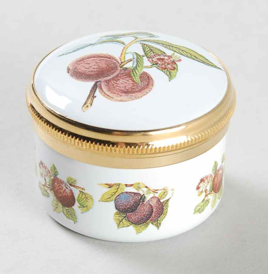 Pomona 1" Round Enamel Box & Lid by Portmeirion-1