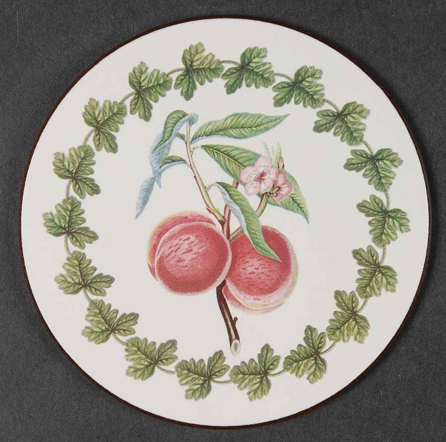 Pomona Round Coaster Cork Back with Laurel by Portmeirion-1
