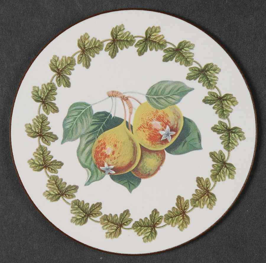 Pomona Round Coaster Cork Back with Laurel by Portmeirion-1