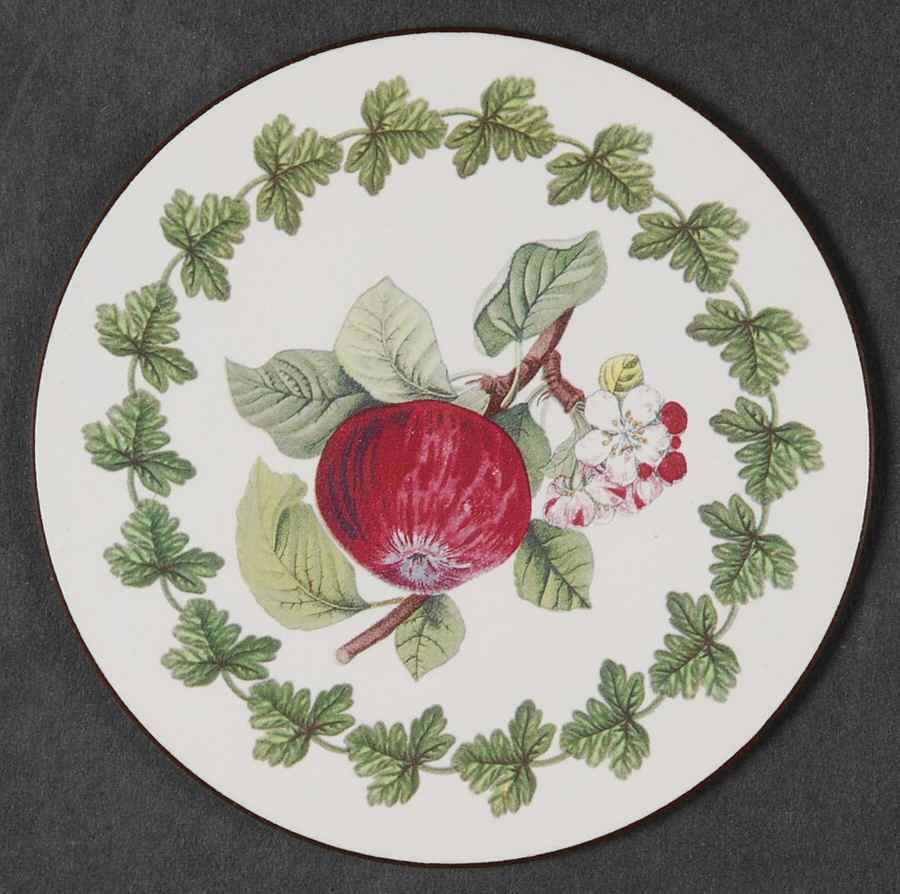 Pomona Round Coaster Cork Back with Laurel by Portmeirion-1