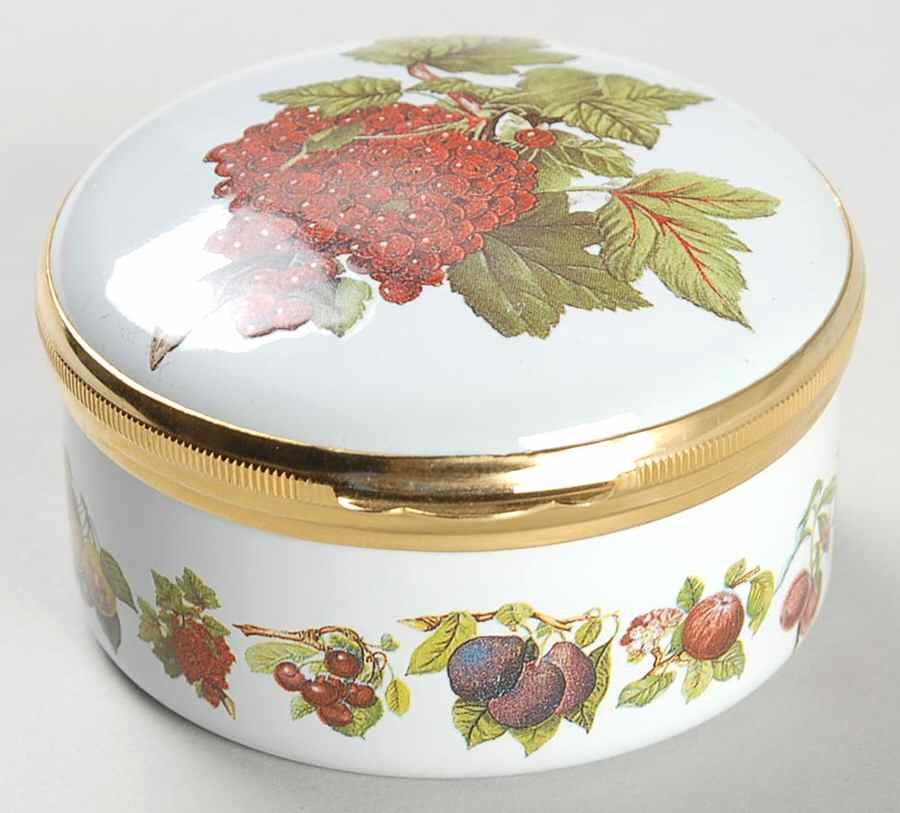Pomona 2" Round Enamel Box W/Hinged Lid by Portmeirion-1