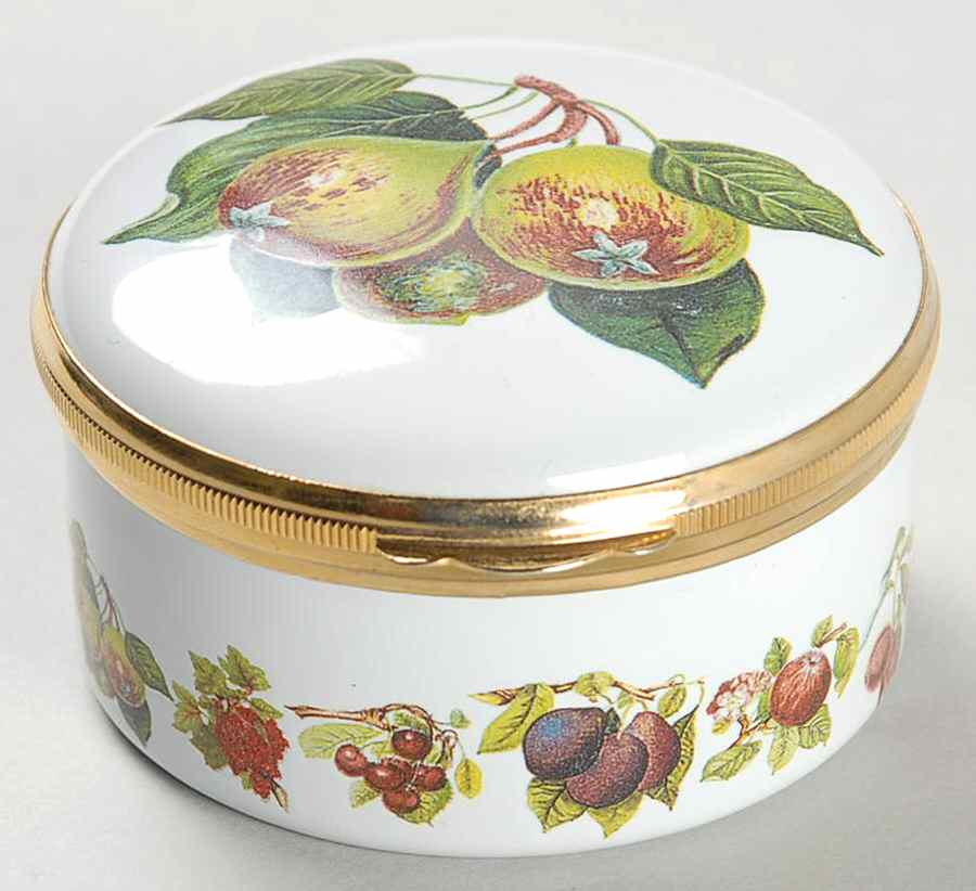 Pomona 2" Round Enamel Box W/Hinged Lid by Portmeirion-1