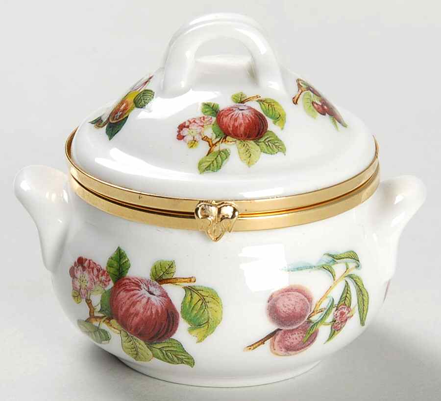 Pomona Casserole Miniature Box with Hinged Lid by Portmeirion-1