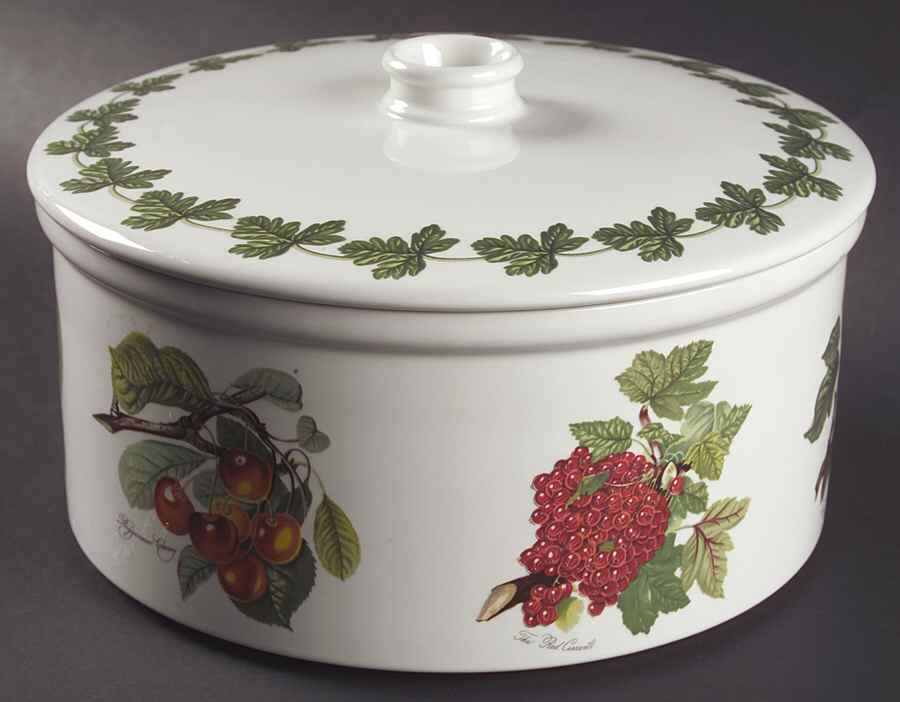 Pomona 3 Qt Round Drum Shape Covered Casserole by Portmeirion-1