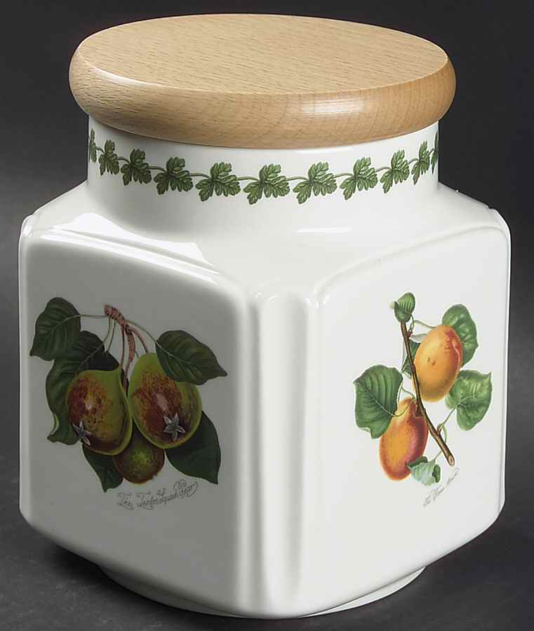 Pomona Small Square Canister & Wood Lid by Portmeirion-1