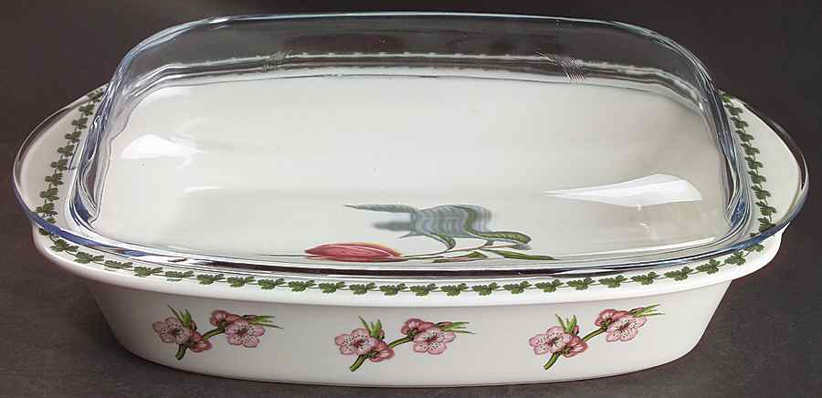 Pomona 3 Qt Oblong Covered Casserole & Glass Lid by Portmeirion-1