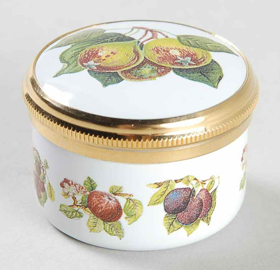 Pomona 1" Round Enamel Box & Lid by Portmeirion-1