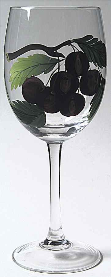 Pomona 18 Oz Handpainted Glassware Goblet by Portmeirion-1