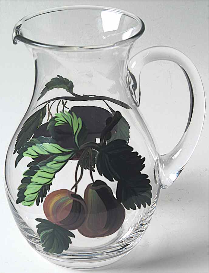 Pomona 56 Oz Glassware Handpainted Pitcher by Portmeirion-1