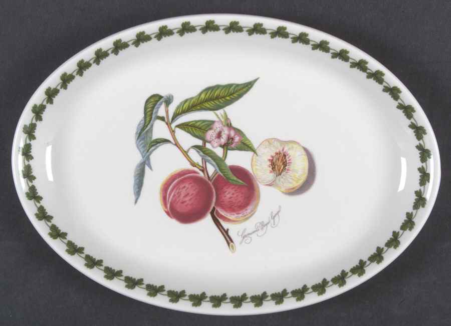 Pomona 10" Oval Steak Platter with Laurel by Portmeirion-1