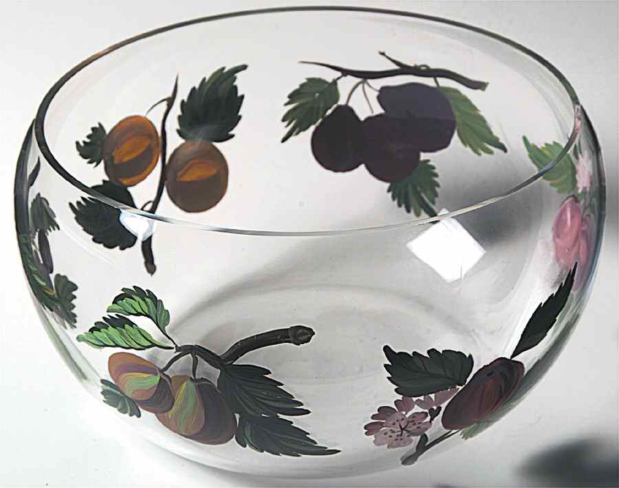 Pomona Hand Painted Glass Salad Bowl by Portmeirion-1