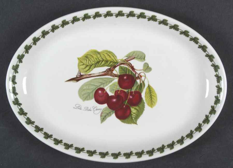 Pomona 10" Oval Steak Platter with Laurel by Portmeirion-1
