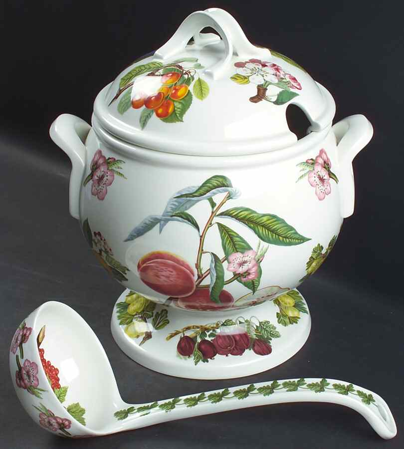 Pomona Tureen & Lid with Ladle by Portmeirion-1
