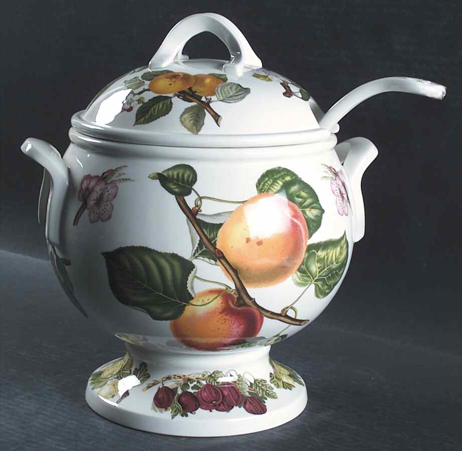Pomona Tureen & Lid with Ladle by Portmeirion-1