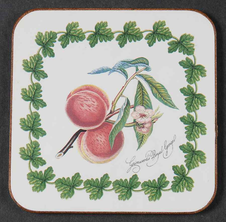 Pomona Square Cork Back Coaster with Laurel Border by Portmeirion-1