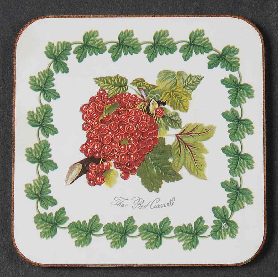 Pomona Square Cork Back Coaster with Laurel Border by Portmeirion-1