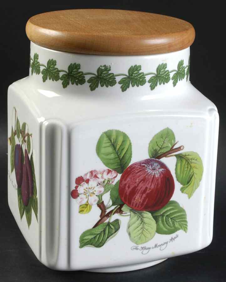 Pomona Large Square Canister & Wood Lid by Portmeirion-1