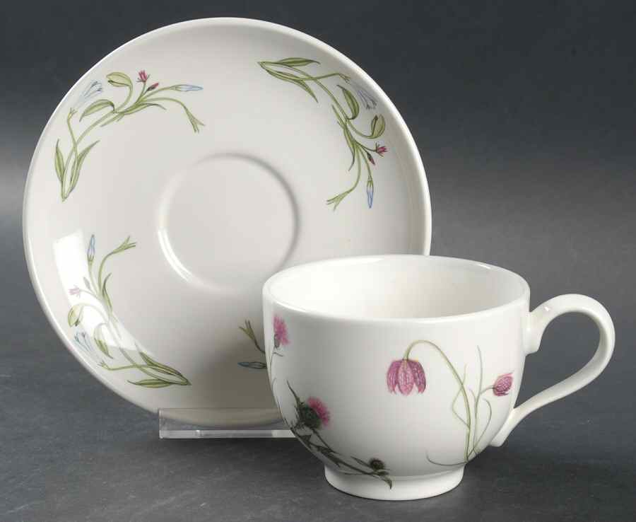 The Queen's Hidden Garden Traditional Footed Cup & Saucer Set by Portmeirion-1