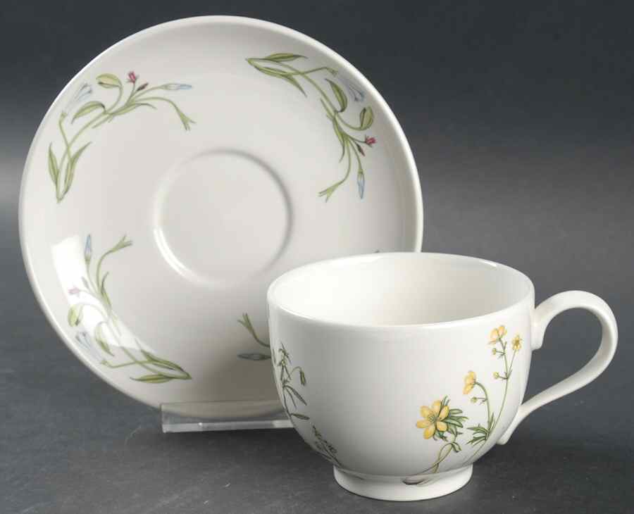 The Queen's Hidden Garden Traditional Footed Cup & Saucer Set by Portmeirion-1