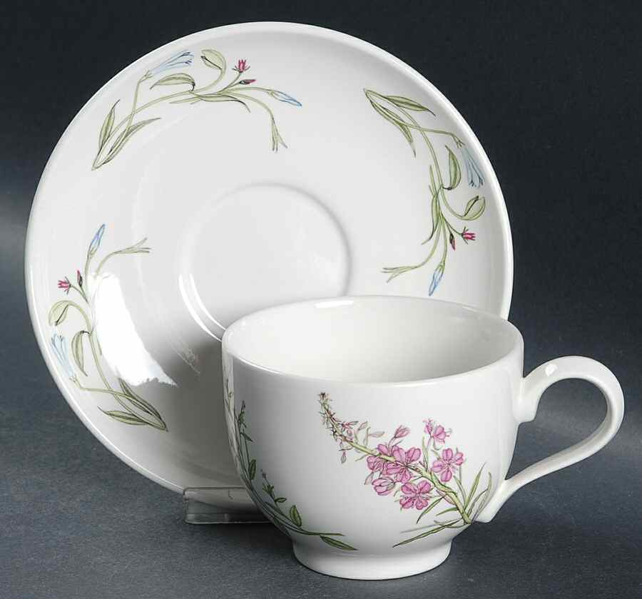 The Queen's Hidden Garden Traditional Footed Cup & Saucer Set by Portmeirion-1
