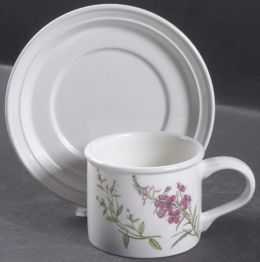 The Queen's Hidden Garden Drum Flat Cup & Saucer Set by Portmeirion-1