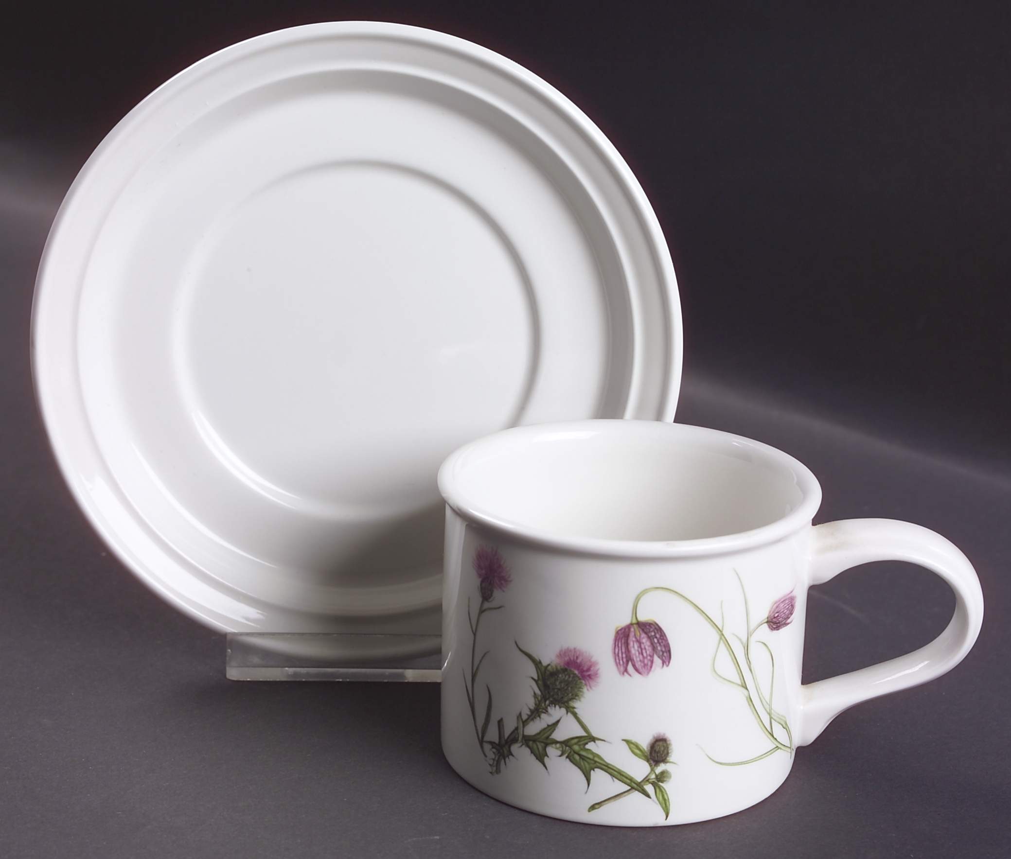 The Queen's Hidden Garden Drum Flat Cup & Saucer Set by Portmeirion-1
