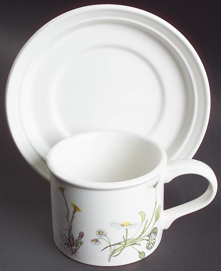 The Queen's Hidden Garden Drum Flat Cup & Saucer Set by Portmeirion-1
