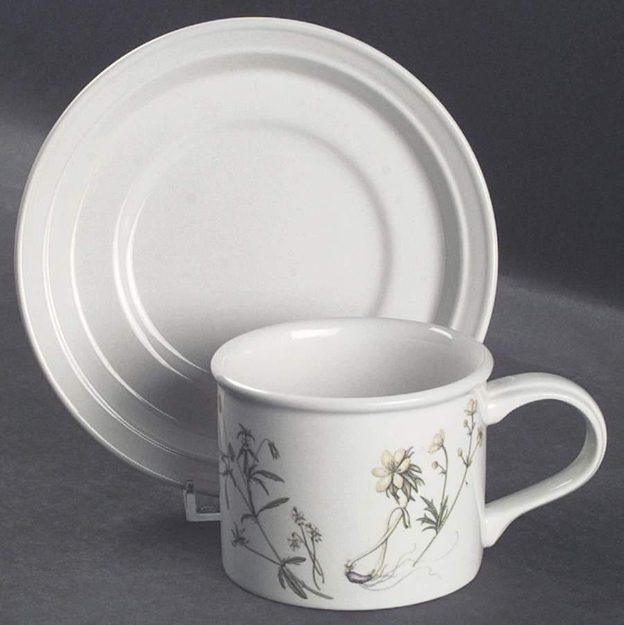 The Queen's Hidden Garden Drum Flat Cup & Saucer Set by Portmeirion-1