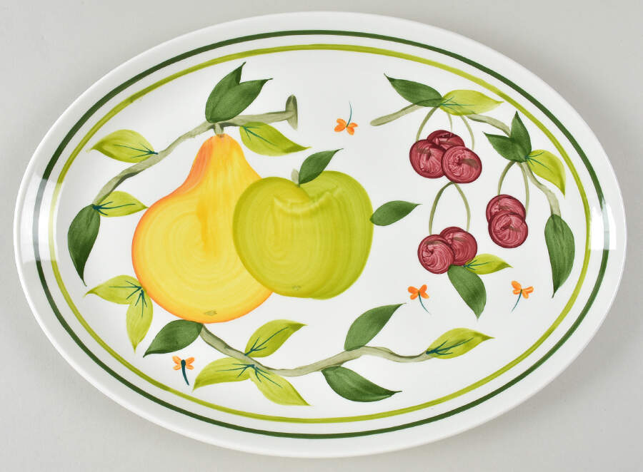 Summer Fruit 13" Oval Steak Platter by Portmeirion-1
