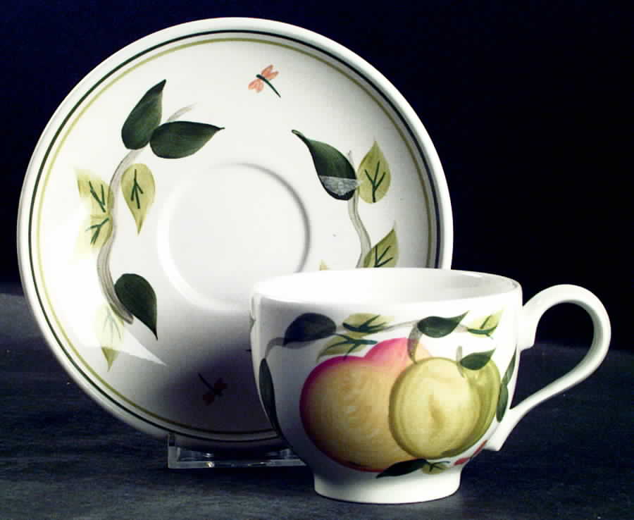 Summer Fruit Traditional Footed Cup & Saucer Set by Portmeirion-1