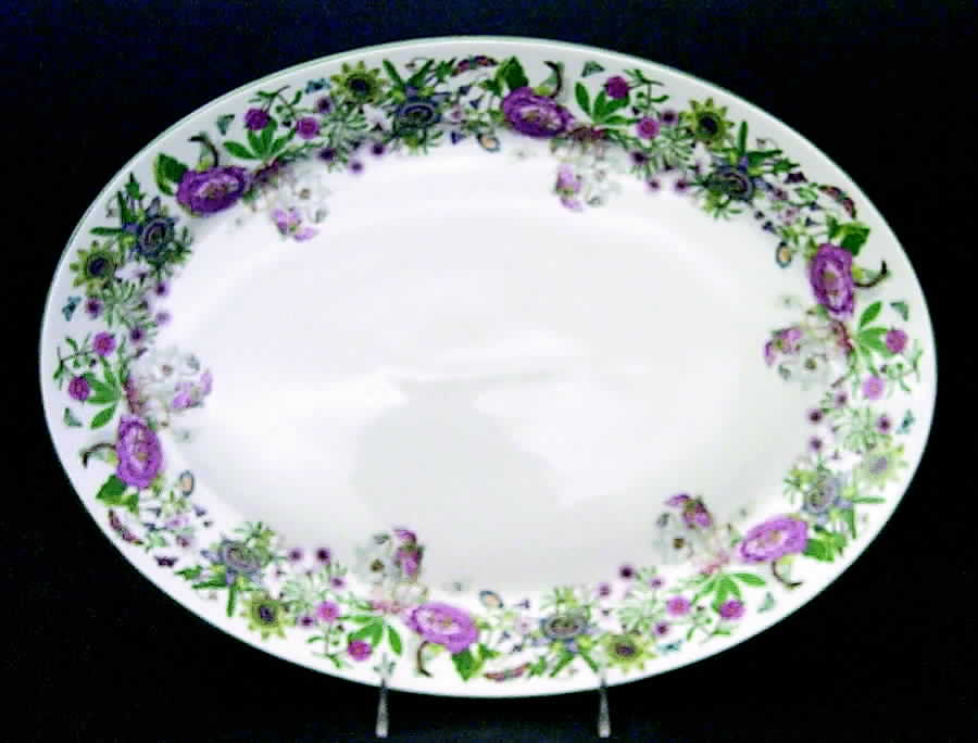 Summer Garland 15" Oval Serving Platter by Portmeirion-1