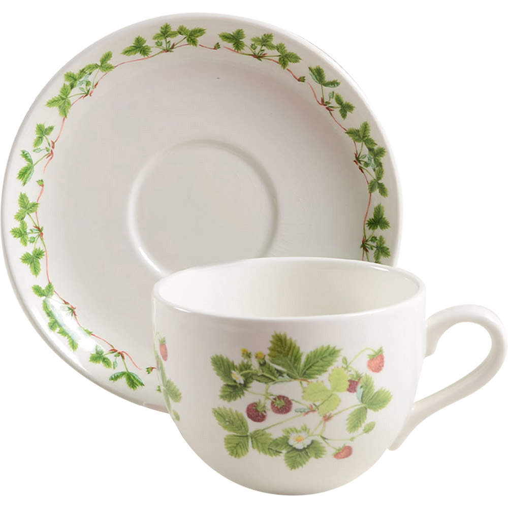 Summer Strawberries Joke Cup & Saucer Set by Portmeirion-1