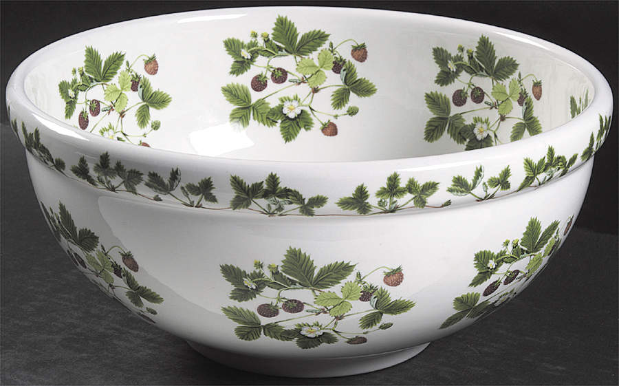 Summer Strawberries 11" Large Salad Serving Bowl by Portmeirion-1