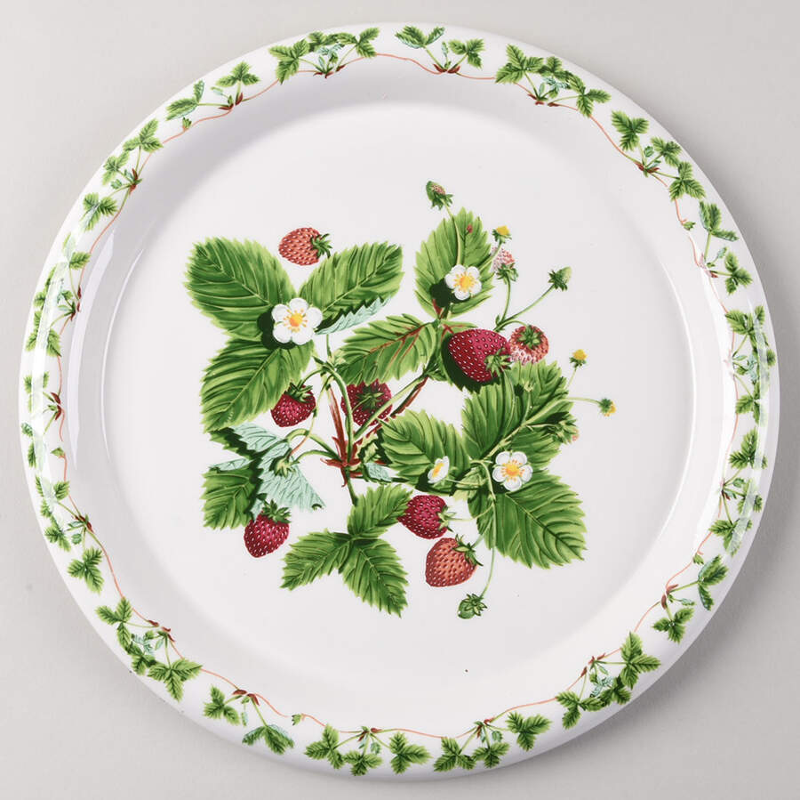 Summer Strawberries Plate for Cheese Dome by Portmeirion-1