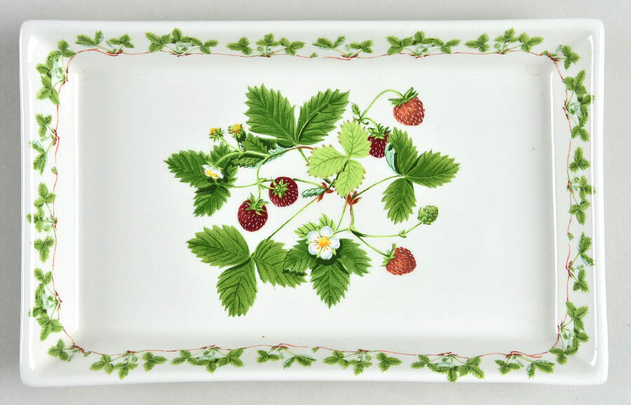 Summer Strawberries 1/2 Pound Butter Dish No Lid by Portmeirion-1