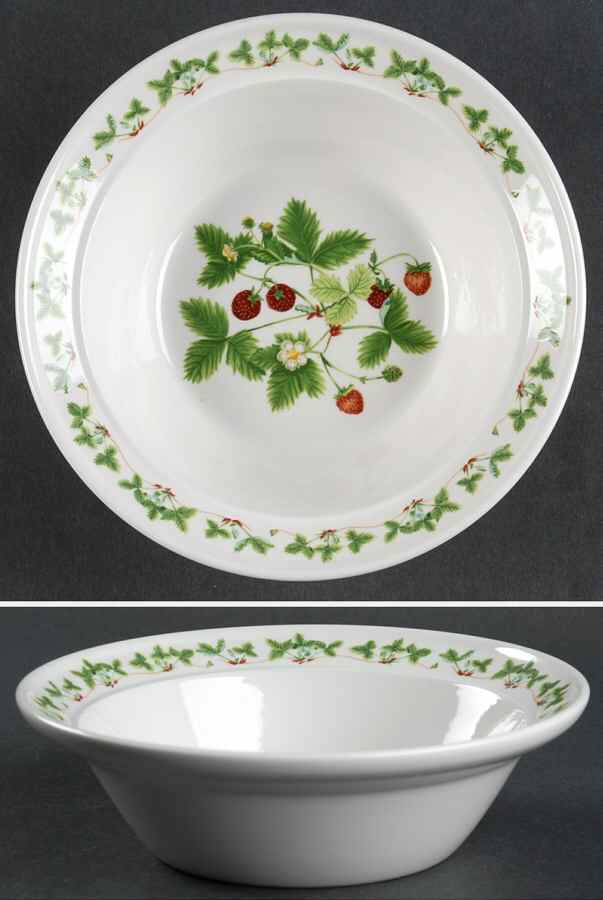 Summer Strawberries Rim Cereal Bowl by Portmeirion-1