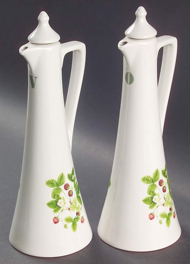 Summer Strawberries Vinegar and Oil Set W/Stoppers by Portmeirion-1