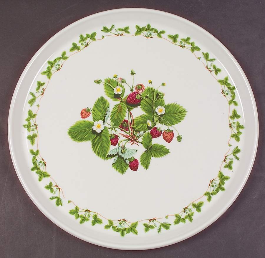 Summer Strawberries Round Torte Plate by Portmeirion-1