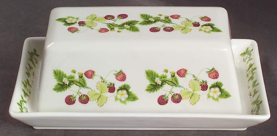 Summer Strawberries 1/4 Lb Covered Butter by Portmeirion-1