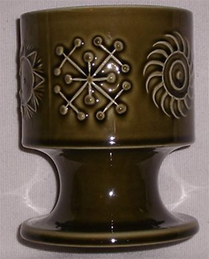 Totem Olive Green China Goblet by Portmeirion-1