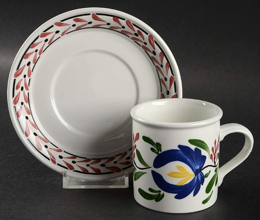 Welsh Dresser Flat Demitasse Cup & Saucer Set by Portmeirion-1