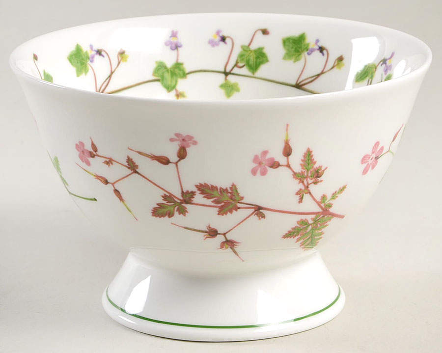 Welsh Wild Flowers Footed Rice Bowl by Portmeirion-1