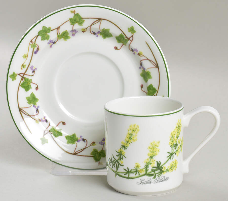 Welsh Wild Flowers Flat Demitasse Cup & Saucer Set by Portmeirion-1