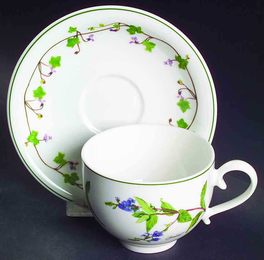 Welsh Wild Flowers Flat Cup & Saucer Set by Portmeirion-1