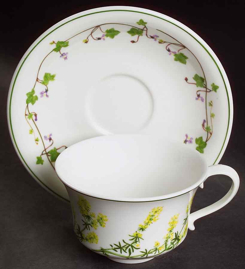 Welsh Wild Flowers Footed Cup & Saucer Set by Portmeirion-1