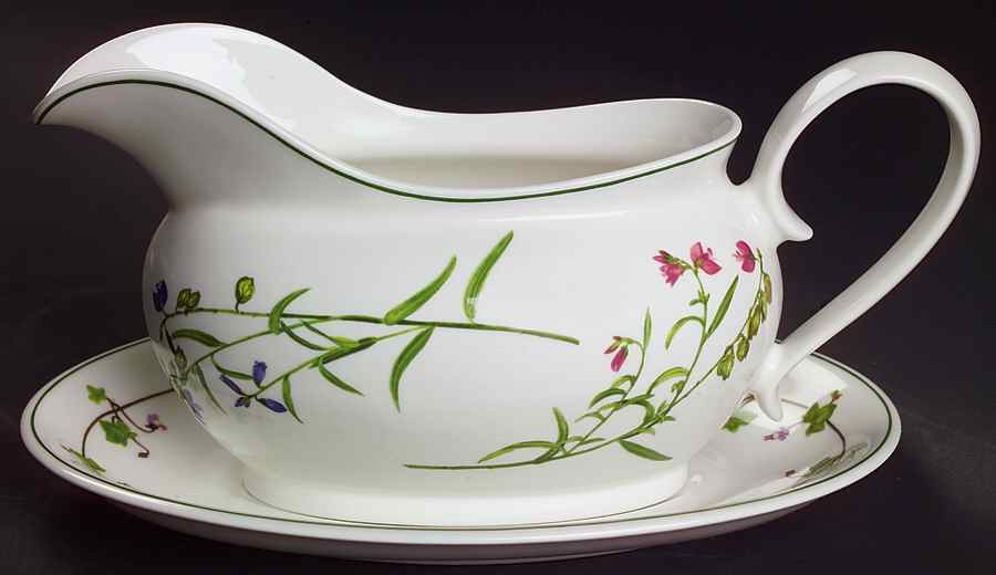 Welsh Wild Flowers Gravy Boat & Underplate by Portmeirion-1