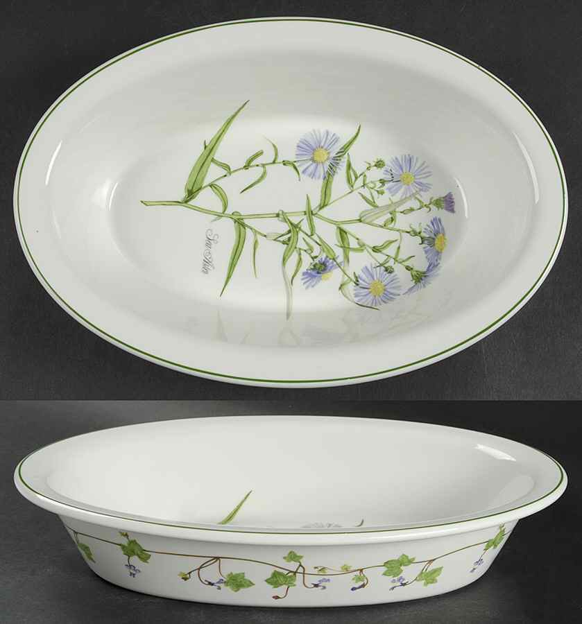 Welsh Wild Flowers 11" Oval Vegetable Bowl by Portmeirion-1