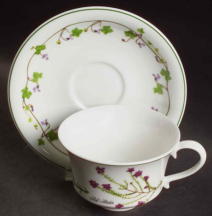 Welsh Wild Flowers Footed Cup & Saucer Set by Portmeirion-1