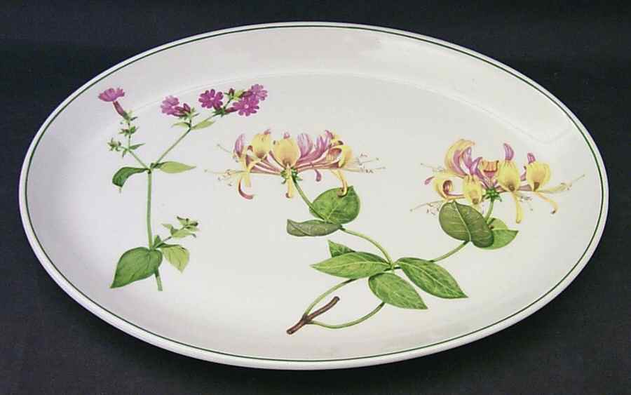Welsh Wild Flowers 12" Oval Steak Platter by Portmeirion-1